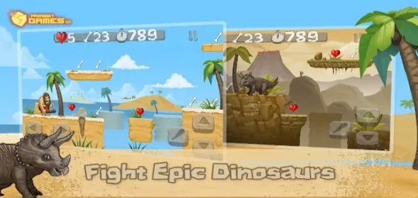 Gameplay screenshot from caveman chuck adventure for Android