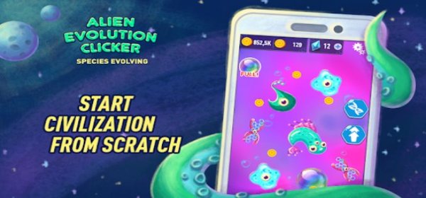 Gameplay screenshot from alien evolution clicker species evolving for Android