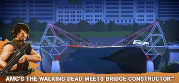 Gameplay screenshot from bridge constructor the walking dead for Android