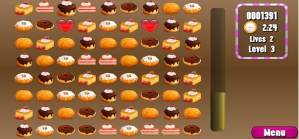 Gameplay screenshot from cake match 3 premium for Android