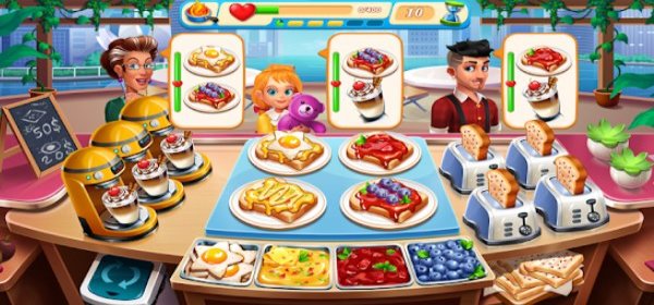 Gameplay screenshot from cooking sizzle master chef for Android