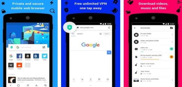 Gameplay screenshot from aloha browser private fast browser with free vpn for Android