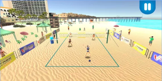 Gameplay screenshot from beach volleyball 2016 for Android