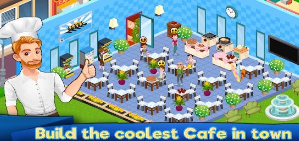 Gameplay screenshot from cafe management my restaurant business story food for Android