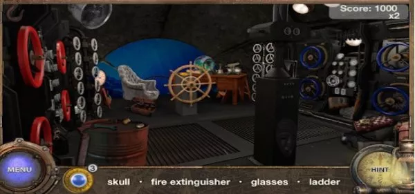 Gameplay screenshot from captain nemo games hidden objects for Android