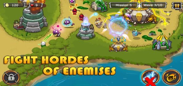 Gameplay screenshot from castle king tower defense for Android