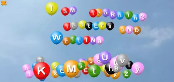 Gameplay screenshot from alphabet balloons for kids for Android
