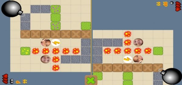 Gameplay screenshot from bomba 2 player split screen for Android