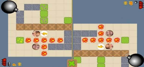Gameplay screenshot from bomba 2 player split screen for Android