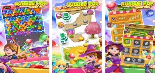 Gameplay screenshot from bubble pop classic bubble shooter match 3 game for Android