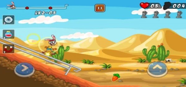Gameplay screenshot from bunny skater for Android
