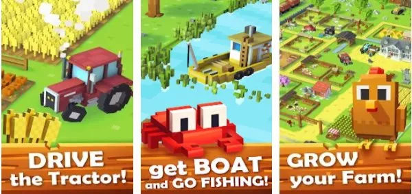 Gameplay screenshot from blocky farm for Android