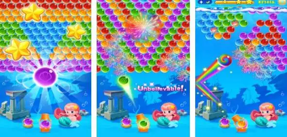 Gameplay screenshot from bubble fish for Android