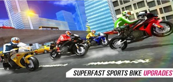 Gameplay screenshot from city bike race for Android