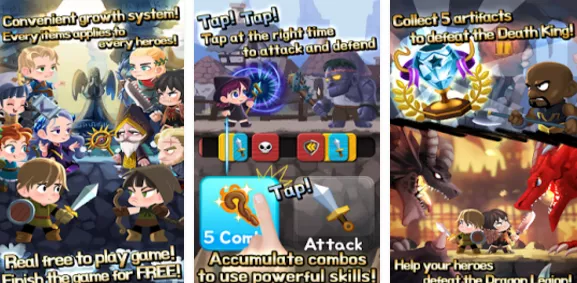Gameplay screenshot from combo heroes blade master for Android