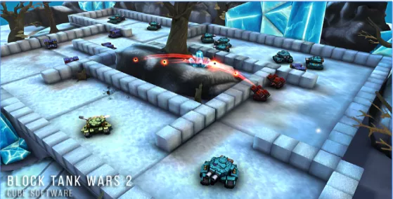 Gameplay screenshot from block tank wars 2 premium for Android