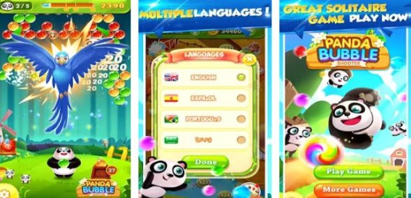 Gameplay screenshot from bubble shooter 2 panda for Android