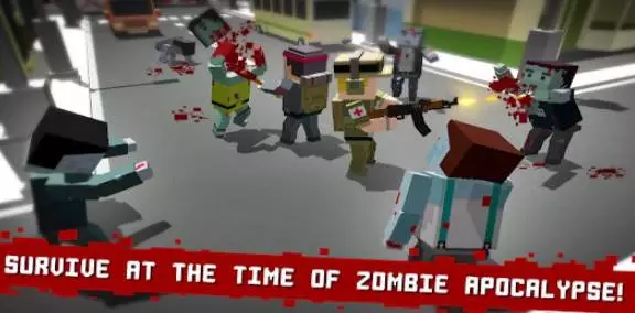 Gameplay screenshot from cube z pixel zombies for Android