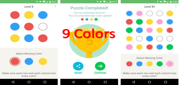 9 colors