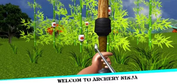 Gameplay screenshot from archery ninja sniper shooting assassin game for Android