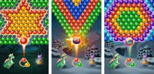 Gameplay screenshot from bubble shooter free bubble games for Android