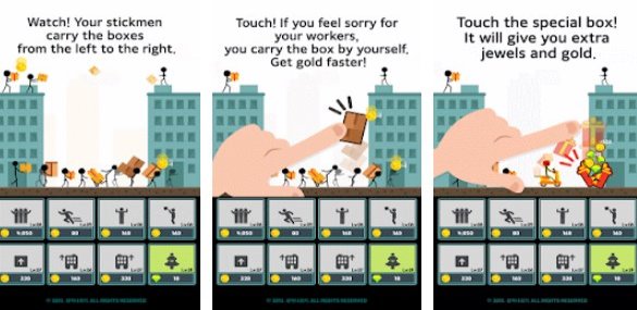 Gameplay screenshot from carrying boxes for Android