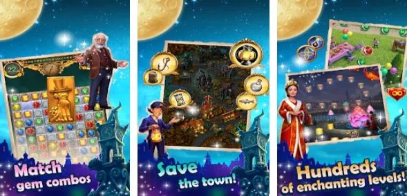 Gameplay screenshot from clockmaker match 3 mystery game for Android