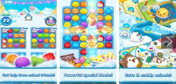 Gameplay screenshot from air penguin puzzle for Android