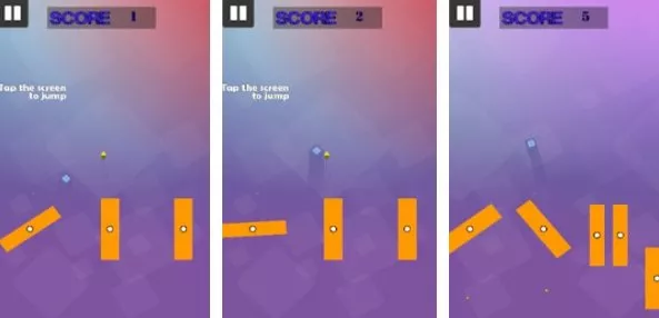 Gameplay screenshot from bounce cube pro for Android