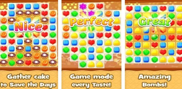 Gameplay screenshot from cookie smash free new match 3 game swap candy for Android