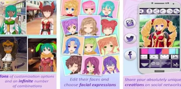 Gameplay screenshot from anime avatar maker character creator for Android