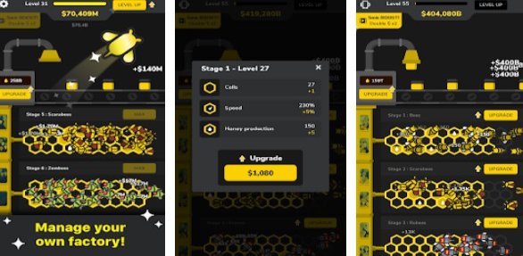 Gameplay screenshot from bee factory for Android