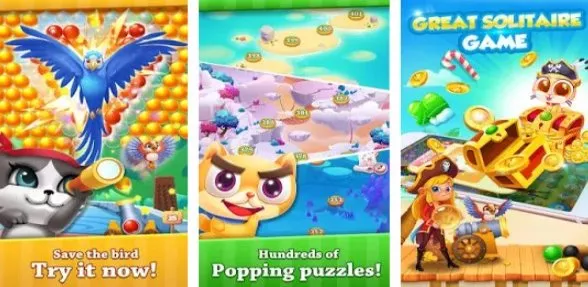 Gameplay screenshot from bubble shooter pirate for Android