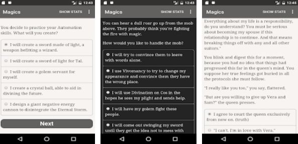 Gameplay screenshot from choice of magics for Android
