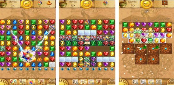 Gameplay screenshot from clash of diamonds match 3 jewel games for Android
