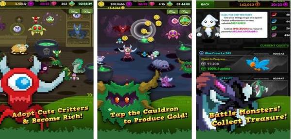 Gameplay screenshot from crypt critters idle monster game for Android