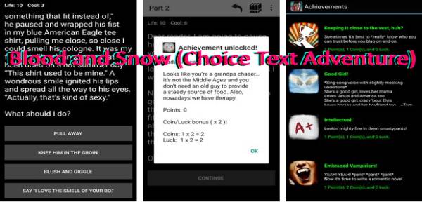 blood and snow choice text adventure