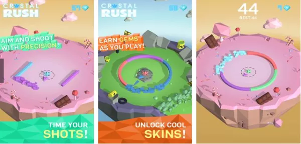 Gameplay screenshot from crystal rush color switch it for Android