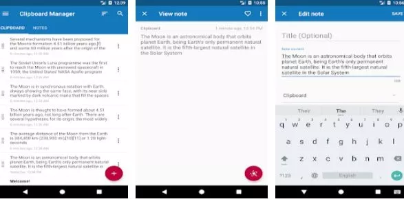 Gameplay screenshot from clipboard manager pro for Android