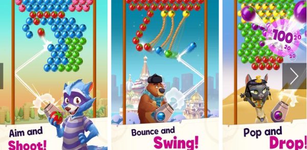 Gameplay screenshot from bubble island 2 pop shooter for Android