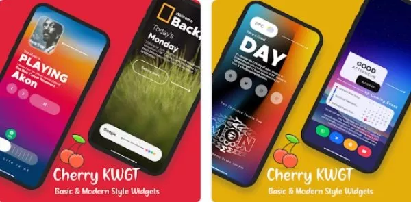 Gameplay screenshot from cherry kwgt for Android