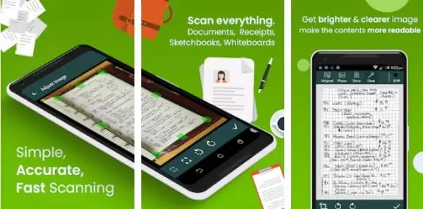 Gameplay screenshot from clear scan free document scanner app pdf scanning for Android