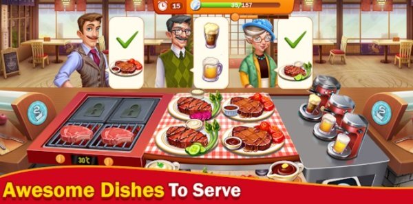 Gameplay screenshot from cooking trend craze madness cooking games 2020 for Android
