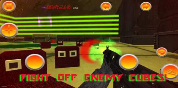 Gameplay screenshot from cubical waves for Android