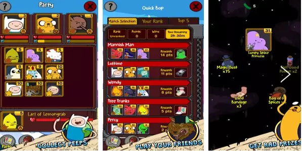 Gameplay screenshot from Adventure Time Puzzle Quest for Android