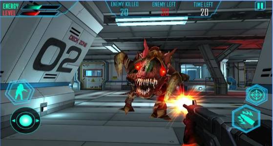 Gameplay screenshot from alien space shooter 3d for Android
