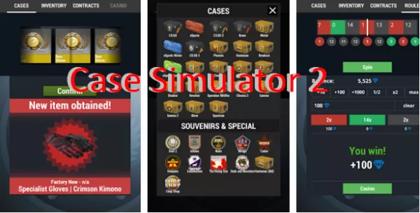 Gameplay screenshot from case simulator for Android