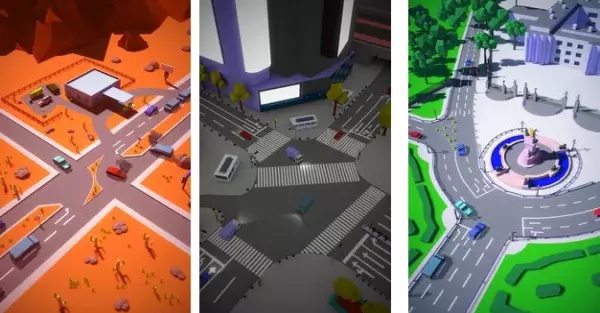 Gameplay screenshot from crossroad crash for Android