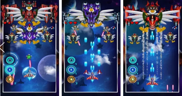 Gameplay screenshot from chicken shooter for Android