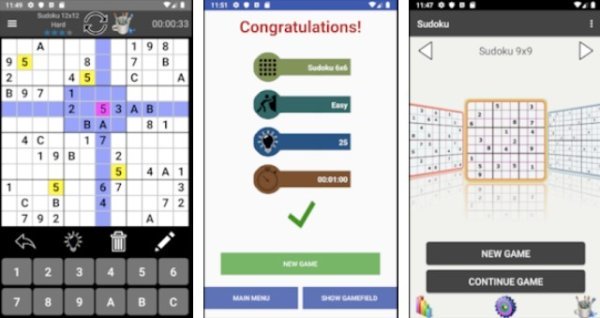 Gameplay screenshot from classic sudoku pro for Android